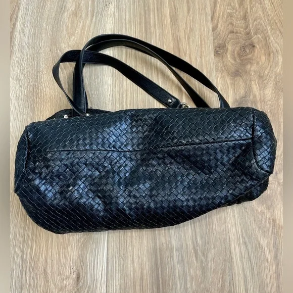 Elliott Lucca, beautiful black woven Hobo bag EUC